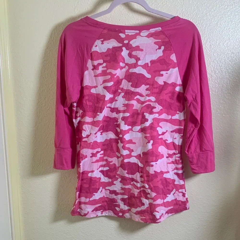 NWOT Faded Glory Pink Camouflage Long Sleeve Tee